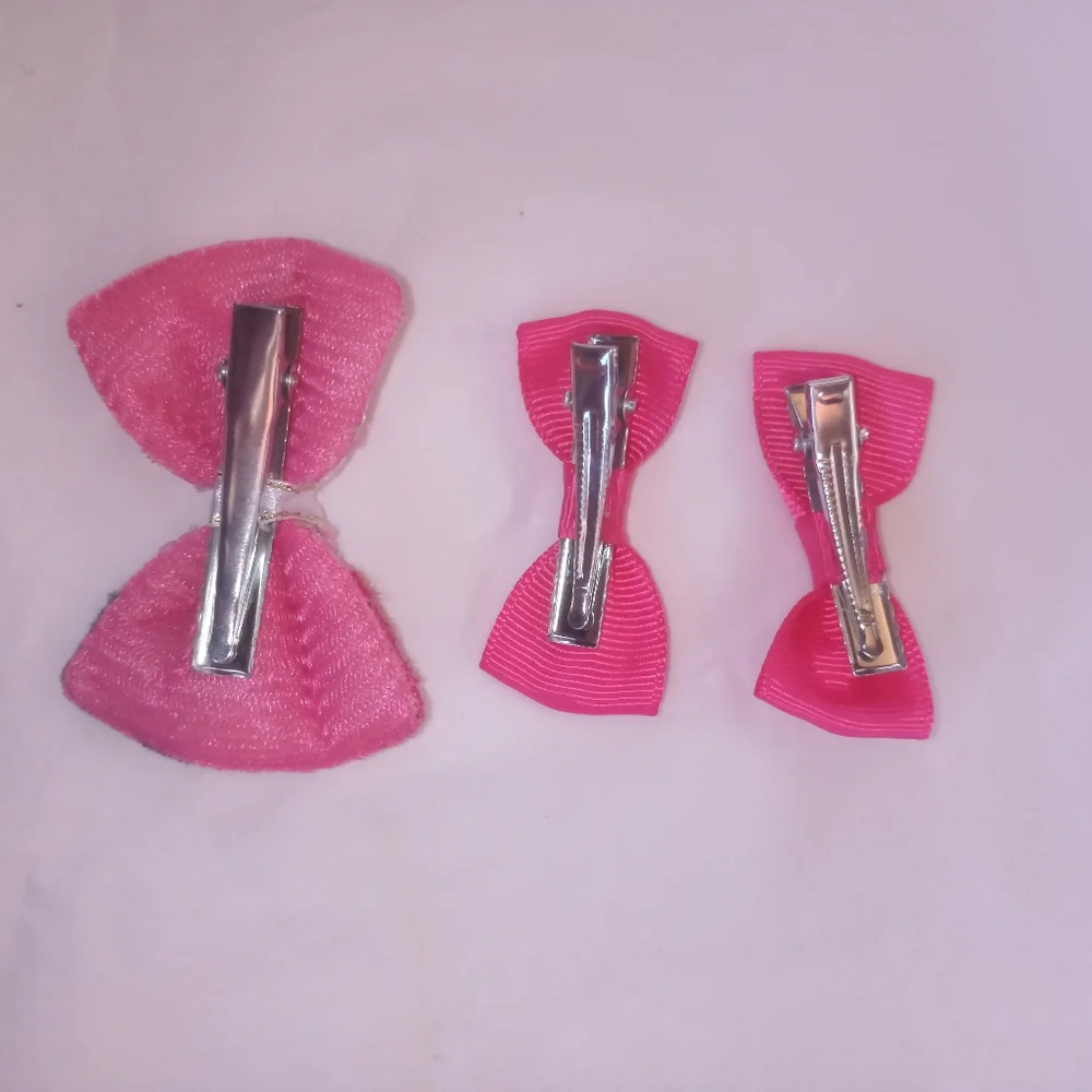 Girls bow handmade ( box pink #1)